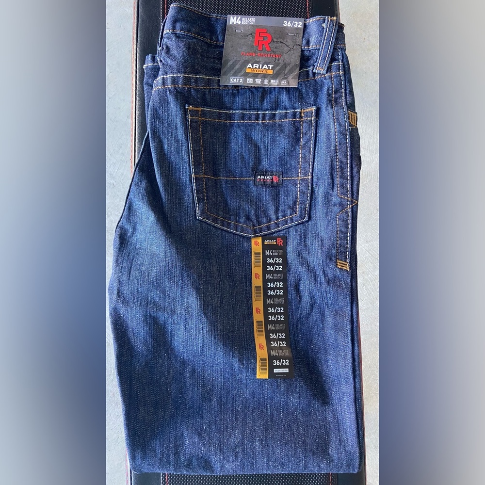 Brand New Ariat FR M4 Relaxed Ridgeline Boot Cut Jeans With Tags